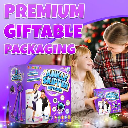 Skip It with Counter for Kids - Longer Foam Padding | Mesh Bag for Storage | Ankle Skip Ball for Kids | Foldable Colorful Flash Wheel | Easter Gifts for Kids Age 5 6 7 8 9 10 Years in Saudi Arabia
