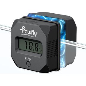 Pawfly Aquarium Magnet Glass Cleaner with Thermometer Digital, 2 in 1 Thermometer Magnets Brush, 2" Mini Algae Scraper for Aquariums, Strong Magnetic Brush for Glass Fish Tanks up to 20 Gallons in Kuwait