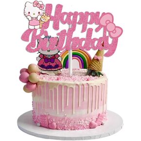 Cute Cartoon Cake Decorations, Happy Birthday Cake Topper, Party Cake Decorations Supplies for Girls in Saudi Arabia