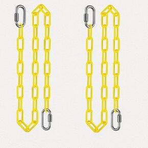 2 Pcs 87'' PVC Coated Swing Chain with 4 Free Quick Links Heavy Duty Hanging Swing Hardware Kit Anti-Rust Iron Link Chains for Playground Kids Tree Hammock Chairs Sandbags Accessories and Replacement in Kuwait