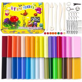مجموعات طين بوليمر Ifergoo ، طين الطين من الفرن ، طين نماذج DIY آمنة وغير سامة ، وأدوات وملحقات طين النحت ، هدية مثالية للأطفال والبالغين والفنانين in Kuwait