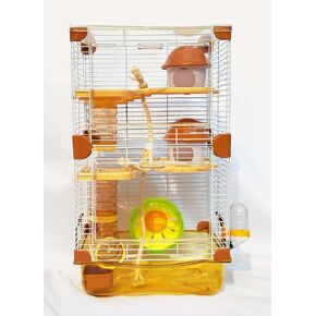 PETZHUBO Hamster Cage Small Animal Cage 3 Layers Transparent Cage Size：10.6"(W) X8.1(L) X18.3 (H) Suitable for Hamsters up to 3.5 inch in Length(Please Note This is Mini cage That for Mini Hamster) in Saudi Arabia