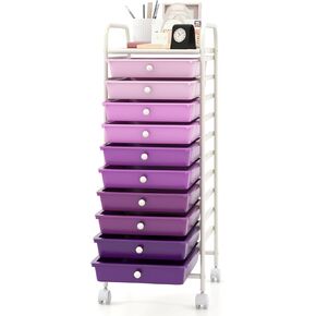 Medimall 10 الأدراج عربة تخزين المتداول ، عربة تخزين حرفية متعددة الأغراض مع عجلات ، أدوات الهاتف المحمول سارقان ورقة منظم العربة لاستخدام المنزل في المدرسة in Kuwait