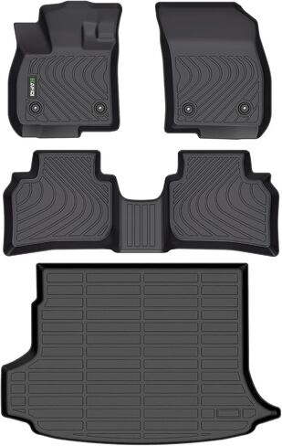 مجموعة سجادات الأرضية وبطانة الحمولة HAFIDI® مناسبة لسيارة Chevy Trax 2014-2023 وBuick Encore 2013-2023 (غير مناسبة Encore GX) بطانات أرضية السيارة TPE، تناسب الصف الأول والثاني مجموعة كاملة من ملحقات شيفروليه تراكس المخصصة، أسود in Saudi Arabia