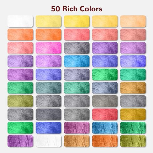 Watercolor Paint Set, 50 Colors Portable Travel Water Color Kit with 6 Brushes, 8 Watercolor papers, Palette and Accessories, Non-Toxic Art Supplies Gift for Kids, Adults, Artists and Hobbyists in Kuwait