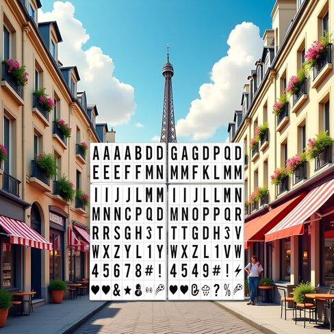 مجموعة 104pcs أسود لضوء سينمائي رسائل وأرقام علامات سوداء للرسالة مربعات مربعات مربع A4 A4 ، والفصول الدراسية ، ولوحات العرض 65.4x35mm (لم يتم تضمين مربع مصباح LED) in Saudi Arabia