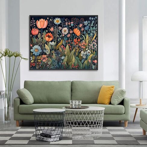 GemZono Diamond Painting Kits for Adults, Flower 5D Diamond Art Kits for Beginner DIY Full Drill Diamond Dots Crystal Craft Kits for Home Wall Decor Gifts 11.8x15.7 inch in Kuwait