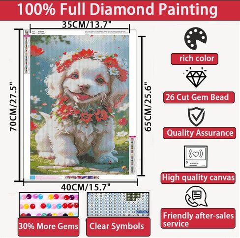 Liccyy Ligcyy 5D Diamond Art Painting Kits للبالغين المبتدئين في سن المراهقة مع أدوات ، DIY Crystal Crystal Drill Bead Art Paints بأرقام هدية ديكور الجدار المنزلي ، 15.7 × 27.5 بوصة/مستديرة ، كرتون in Kuwait