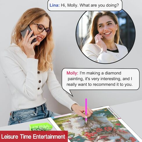 Liccyy Ligcyy 5D Diamond Art Painting Kits للبالغين المبتدئين في سن المراهقة مع أدوات ، DIY Crystal Crystal Drill Bead Art Paints بأرقام هدية ديكور الجدار المنزلي ، 15.7 × 27.5 بوصة/مستديرة ، كرتون in Kuwait