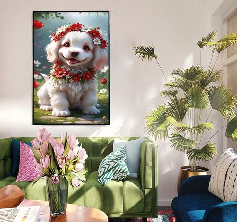 Liccyy Ligcyy 5D Diamond Art Painting Kits للبالغين المبتدئين في سن المراهقة مع أدوات ، DIY Crystal Crystal Drill Bead Art Paints بأرقام هدية ديكور الجدار المنزلي ، 15.7 × 27.5 بوصة/مستديرة ، كرتون in Kuwait