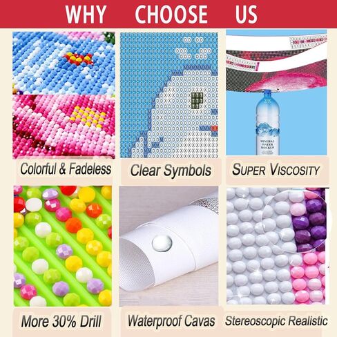 Liccyy Ligcyy 5D Diamond Art Painting Kits للبالغين المبتدئين في سن المراهقة مع أدوات ، DIY Crystal Crystal Drill Bead Art Paints بأرقام هدية ديكور الجدار المنزلي ، 15.7 × 27.5 بوصة/مستديرة ، كرتون in Kuwait