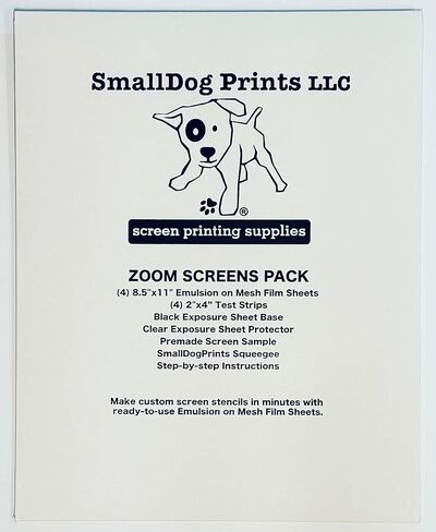 SmallDog Prints Zoom Screens Film Pack: 8.5"x11" Film Sheets (Make Custom Photo Emulsion Screen Stencils & Screen Print - Clay, Bisque, Polymer Clay, Paper, Gel Plates, t-Shirts, etc.) in Saudi Arabia