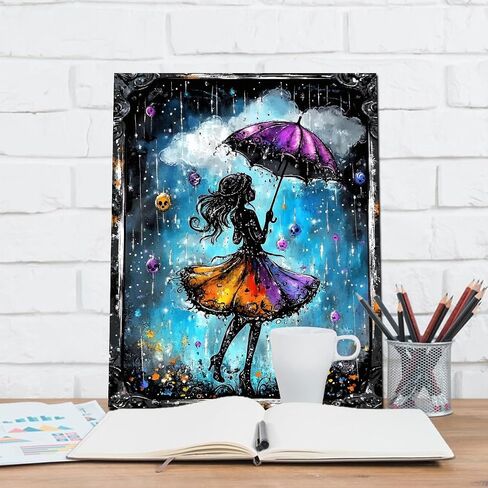 Ohhvvow Hydrangea Flower Diamond Art Painting Kits for Adults, 12x16 Inch 5D Full Drill Round Diamond Dots Paintings for Beginners Gem Art Painting Kits DIY Crafts in Kuwait