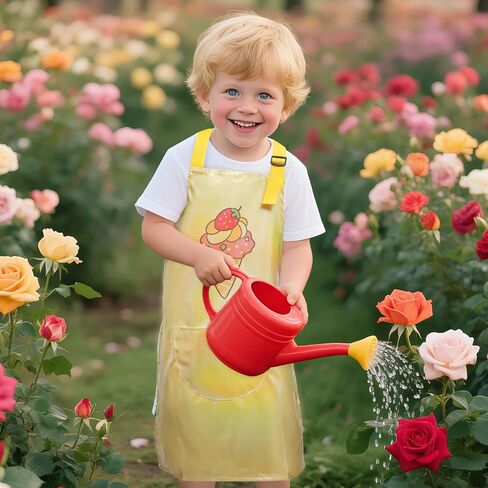 Kids Aprons with Pocket Cooking Baking Kitchen Art Cute Chef Apron for Boys Girls in Saudi Arabia
