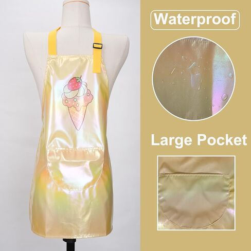 Kids Aprons with Pocket Cooking Baking Kitchen Art Cute Chef Apron for Boys Girls in Saudi Arabia