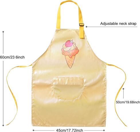 Kids Aprons with Pocket Cooking Baking Kitchen Art Cute Chef Apron for Boys Girls in Saudi Arabia