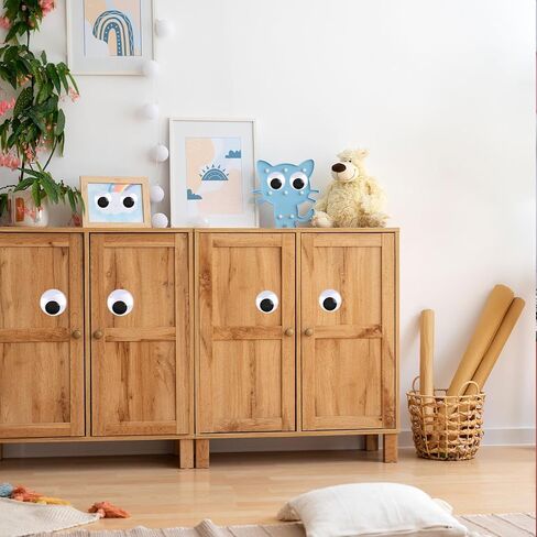 Piriuuo 6 Pieces Giant Googly Eyes, Googly Eyes Self Adhesive Large Wiggle Googly Eyes Sticker Wiggle Eyes Black White Plastic Googly Eyes for DIY Crafts Decoration (5cm, 8cm, 10cm) in Saudi Arabia