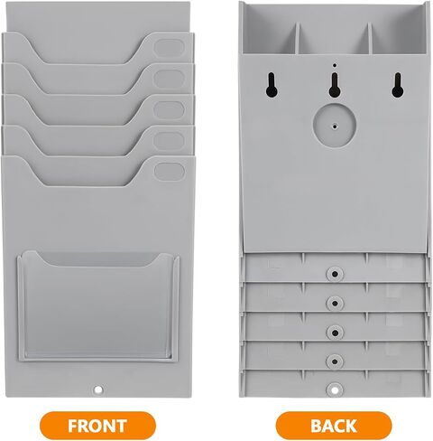 Multi Pocket Cards Rack Compact Organizer for Attendance Cards Tags Items Lightweight Space Saving Design for Employee Entrance Office Use in Saudi Arabia