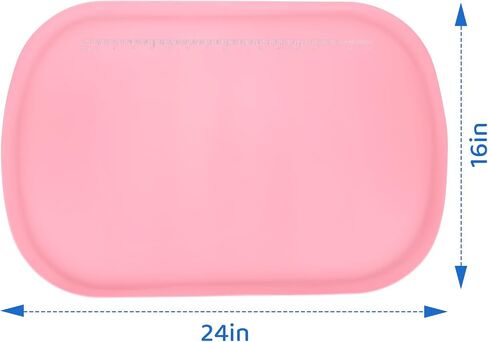 الحصير الفنية للسيليكون للأطفال 24 "× 16" ، حصيرة الحرف السيليكون مع الحواف المرتفعة ، حصيرة الطلاء ل DIY ، الطلاء ، الحرف ، الطين ، صنع المجوهرات (الأزرق) in Kuwait