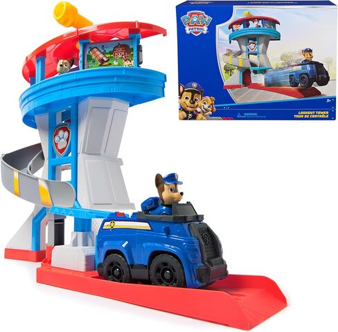 Paw Patrol Lookout Tower, 20-Inch Tower with Chase Action Figures, Rescue Vehicle & Launcher, Kids Toys for Boys & Girls Ages 3 and Up in Saudi Arabia