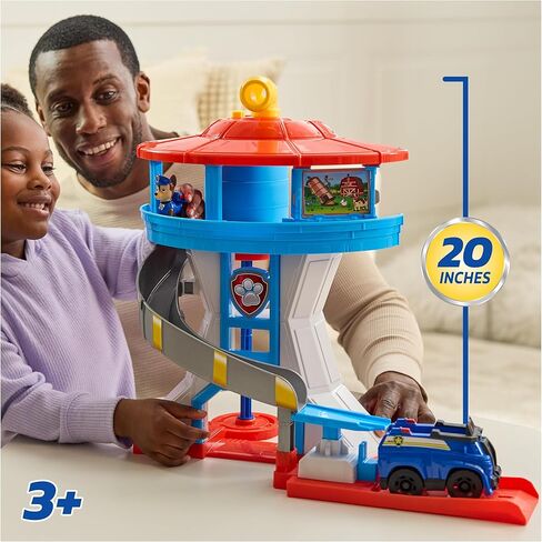 Paw Patrol Lookout Tower, 20-Inch Tower with Chase Action Figures, Rescue Vehicle & Launcher, Kids Toys for Boys & Girls Ages 3 and Up in Saudi Arabia