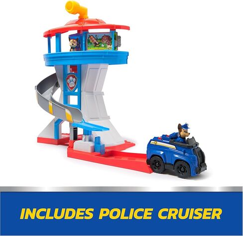 Paw Patrol Lookout Tower, 20-Inch Tower with Chase Action Figures, Rescue Vehicle & Launcher, Kids Toys for Boys & Girls Ages 3 and Up in Saudi Arabia