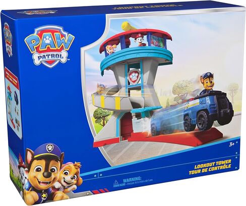 Paw Patrol Lookout Tower, 20-Inch Tower with Chase Action Figures, Rescue Vehicle & Launcher, Kids Toys for Boys & Girls Ages 3 and Up in Saudi Arabia