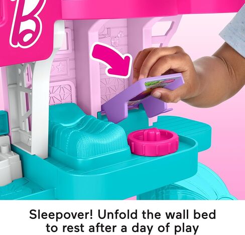 Fisher-Price Little People Toddler Toy Barbie Beach House Playset, Figures and Accessories for Preschool Pretend Play Kids Ages 18+ Months in Saudi Arabia