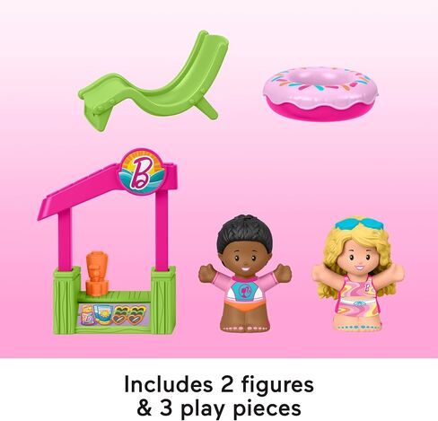 Fisher-Price Little People Toddler Toy Barbie Beach House Playset, Figures and Accessories for Preschool Pretend Play Kids Ages 18+ Months in Saudi Arabia