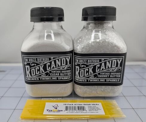2025 Rock Candy Bundle - Tim Holtz Distress Rock Candy Vintage Inspired Clear Glitter Original and Chucky with Trebbies Detail Sticks in Saudi Arabia