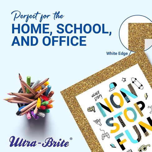 Royal Brites Ultra Brite Gold Glitter Frame White Poster Board, 22 x 28 Inches (25 Sheet Pack) in Saudi Arabia