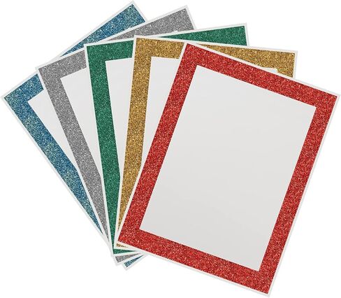 Royal Brites Ultra Brite Gold Glitter Frame White Poster Board, 22 x 28 Inches (25 Sheet Pack) in Saudi Arabia