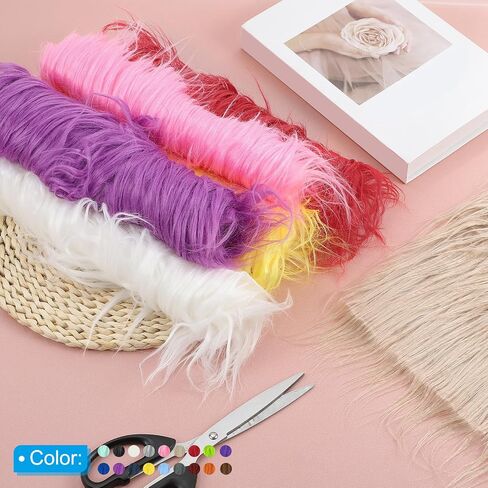 Patikil Plush Faux Fur Frace Square ، 6 PCs 10 × 10 بوصة Faux Fuc Fur Patches Cuts Fur Craft Fur for Diy Christmas Halloween Gnome Beard ، Light Purple in Saudi Arabia