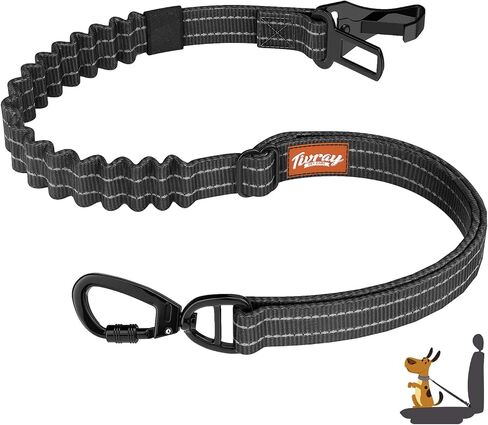 حزام مقعد الكلب ، حزام مقعد للكلب ، حزام مقعد ، تسخير سيارة للحيوانات الأليفة مع إبزيم وربط الخطاف ، مركبة مقود أمان ، حبل مركبة للحيوانات الأليفة القابلة للتعديل ، قفل دوارة 360 درجة ، أسود in Kuwait