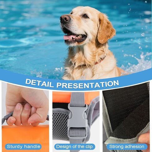 Dog Life Jacket with Reflective Stripes,High-Buoyancy Dog Life Vest, Pet Safety Swimsuit Preserver for Swimming Pool Beach Boating (L) in Saudi Arabia