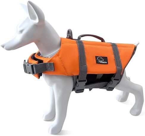 Dog Life Jacket with Reflective Stripes,High-Buoyancy Dog Life Vest, Pet Safety Swimsuit Preserver for Swimming Pool Beach Boating (L) in Saudi Arabia