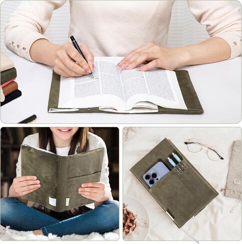 Book Covers for Paperbacks, Velvet Book Cover for Book lovers, Fabric Book Cover with Pockets for Book Suppliers, Reusable Book Covers for Soft Cover Books, Book Protector for Bibles, AA Book in Kuwait