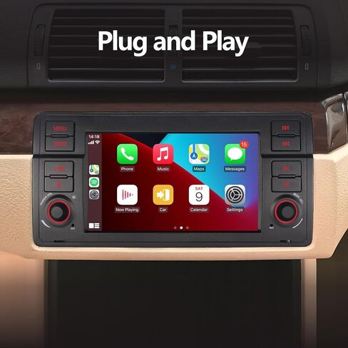 ستيريو سيارة LXKLSZ لسيارة BMW E46 3 Series 1999-2004 متوافق مع Carplay اللاسلكي/Android Auto مع شاشة لمس IPS 7 بوصة/بلوتوث/وصلة مرآة/FM/AM/USB/طاقة عالية in Kuwait