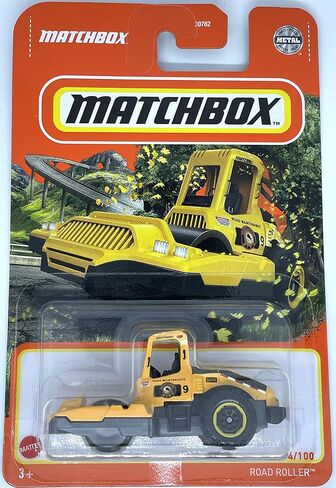 مربع Matchbox 2022 - Road Roller - 4/100 - مركبة البناء in Saudi Arabia