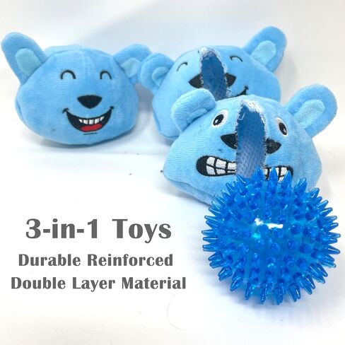 Jalousie Extra-Large Dog Squeaky Toy Interactive Rope Plush Toy for Small Medium Large Breeds Durable Dog Chew Toy (3 Pack 2-in-1 Toys) in Kuwait