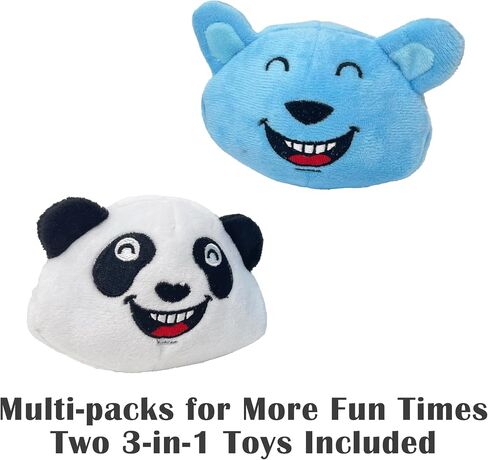 Jalousie Extra-Large Dog Squeaky Toy Interactive Rope Plush Toy for Small Medium Large Breeds Durable Dog Chew Toy (3 Pack 2-in-1 Toys) in Kuwait