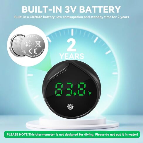 مقياس مقياس حرارة مياه ماء قابلة للإزالة مع شاشة تعمل باللمس الرقمية ، شاشة مقياس حرارة السمك الرقمي ، شاشة LED ± 1 ℉/℃ ، ملحقات خزان الأسماك لـ Betta ، axolotl ، الروبيان ، السلاحف ، الزواحف والمائية (الأزرق الداكن) in Kuwait