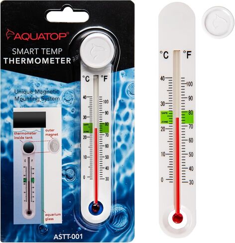 Aquatop Smart-Temp Aquarium Thermometer with Magnet Mount - Easy-to-Read Thermostat for Freshwater and Saltwater Tanks and Water Habitats, ASTT-001 in Saudi Arabia