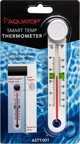 Aquatop Smart-Temp Aquarium Thermometer with Magnet Mount - Easy-to-Read Thermostat for Freshwater and Saltwater Tanks and Water Habitats, ASTT-001 in Saudi Arabia
