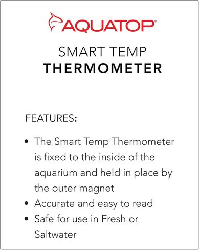 Aquatop Smart-Temp Aquarium Thermometer with Magnet Mount - Easy-to-Read Thermostat for Freshwater and Saltwater Tanks and Water Habitats, ASTT-001 in Saudi Arabia