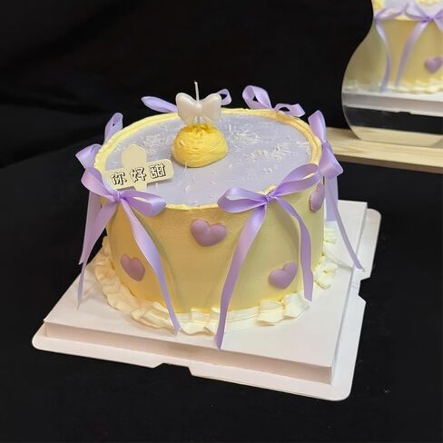قطرات القوس السوداء العليا 11 PCS Coquette Ribbons Bowknot Cake Topper مع علامة عيد ميلاد سعيد لزخارف كعكة حفل زفاف عيد ميلاد الطفل in Kuwait