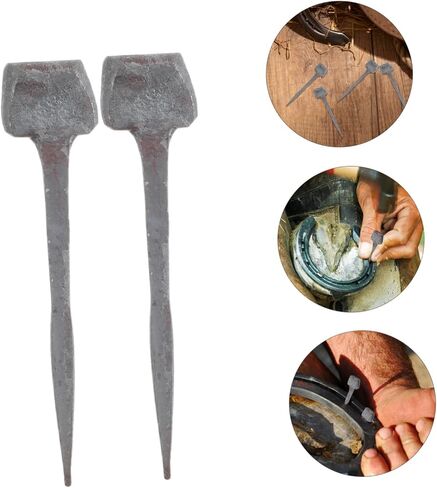 MERRYHAPY 20PCS HORSE HOOF TOMES TOMESTS HORSESHOE NAILS IRON HORSHOE ASCESSORIES HORSE HOOF REPAR in Saudi Arabia