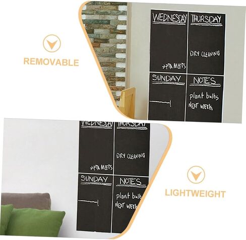 12 Sheets Removable Blackboard Stickers Erasable Writing Board for Wall Home Classroom Playroom Interactive Dry Erase Surface in Saudi Arabia