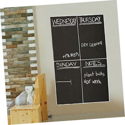 12 Sheets Removable Blackboard Stickers Erasable Writing Board for Wall Home Classroom Playroom Interactive Dry Erase Surface in Saudi Arabia