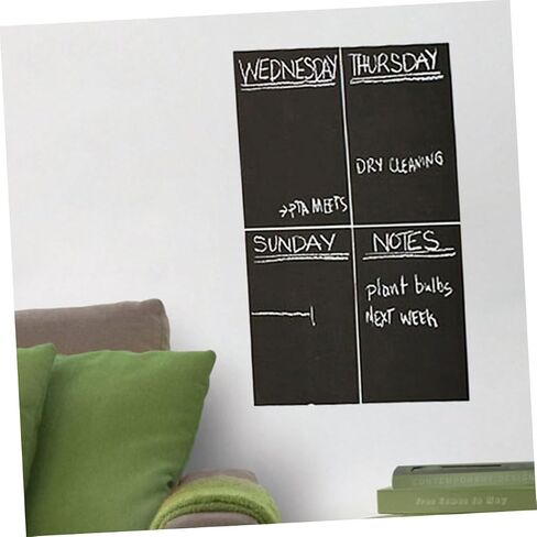 12 Sheets Removable Blackboard Stickers Erasable Writing Board for Wall Home Classroom Playroom Interactive Dry Erase Surface in Saudi Arabia